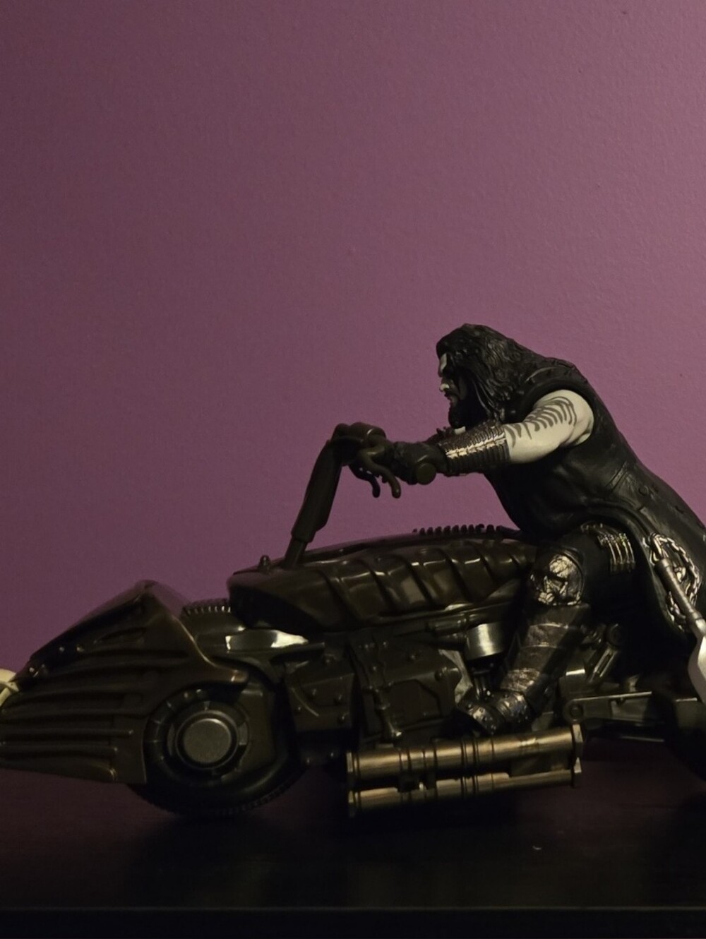 Black and Orange Wall Decor Figure - Unbranded Gothic Motorcyclist